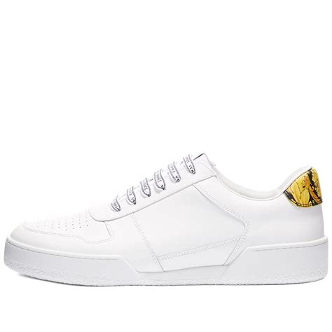 white and gold versace sneakers|versace high heel sneakers.